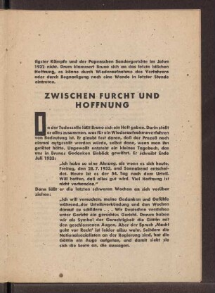 Zwischen Furcht Und Hoffnung