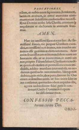 Confessio Peccatorum coram Deo.