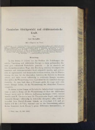 Chemisches Gleichgewicht und elektromotorische Kraft