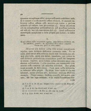 22-34, V. Et ipse debitor cessus exceptionem regulae... - VI. Creditor delegatus praebet nouam exceptionem regulae...