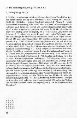 1. Geltung der §§ 94 - 101