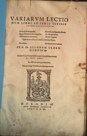Variarvm Lectionvm Libri Ad Ivris Civilis Interpretationem : Eisagōge Iuris naturalis