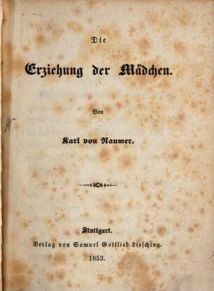 Die Erziehung der Mädchen