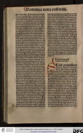 Dominica nona post trinitatis.