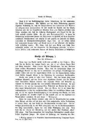Goethe als Pädagog