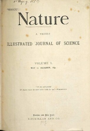 Nature : the international journal of science. 50. 1894