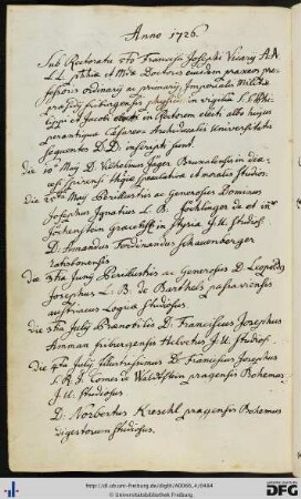 [fol. 241] Rektorat Franz Josef Vicari 1726