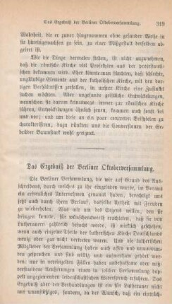 319-322 Das Ergebniß der Berliner Octoberversammlung