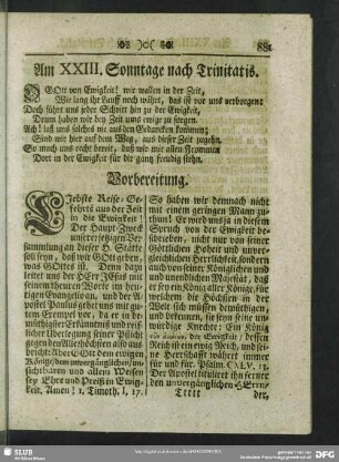 Am XXIII. Sonntage nach Trinitatis