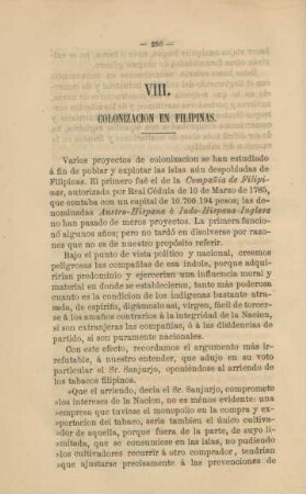 VIII. Colonizacion en Filipinas
