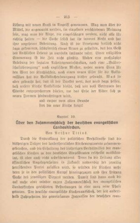 Kapitel 10. Über den Zusammenschluss der deutschen evangelischen Landeskirchen