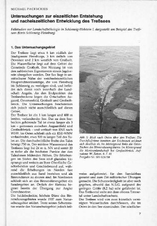 Untersuchungen zur eiszeitlichen Entstehung und nacheiszeitlichen Entwicklung des Treßsees