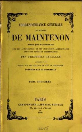 Correspondance générale, 3