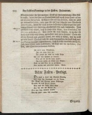 Achte Fasten-Predigt