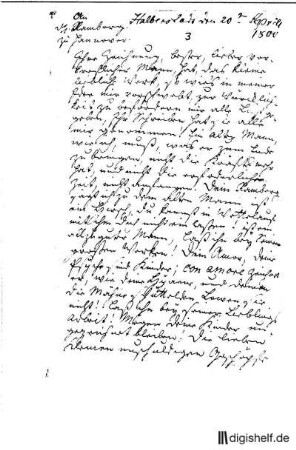 3: Brief von Johann Wilhelm Ludwig Gleim an Johann Heinrich Ramberg