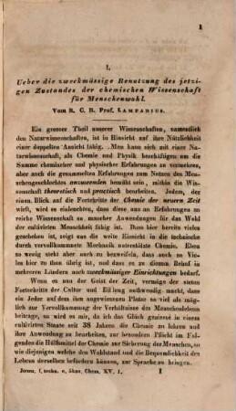 Journal für technische und ökonomische Chemie, 15. 1832