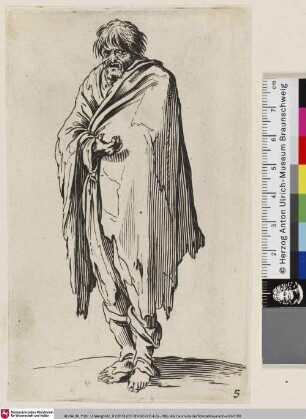 [Der barfüßige Bettler; Le Mendiant à la tête découverte et aux pieds nus]