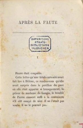 Après la faute : Par Jules de Carné