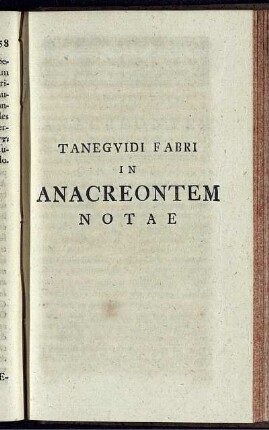 Taneguidi Fabri In Anacreontem Notae