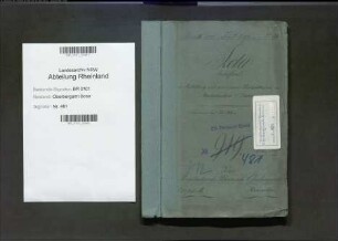 Dannenberg, Christian geb. 13.01.1801; Markscheider zu Dillenburg; ausgeschieden 1867; Personalakte