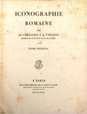 Iconographie romaine, 1. [Hommes illustres]