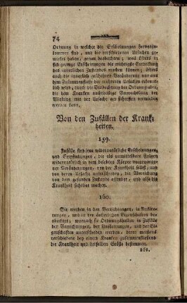 Von den Zufällen der Krankheiten.
