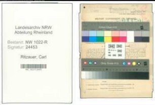 Entnazifizierung Carl Ritzauer , geb. 29.08.1893 (Kaufmaennischer Angestellter)