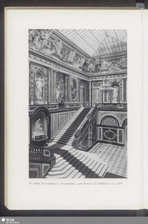 48. Schloß Herrenchiemsee. Treppenhaus, nach Entwurf G. Dollmanns von 1879