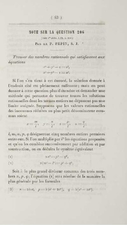 Note sur la question 206.
