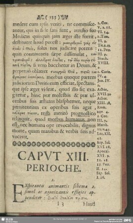 Caput XIII. Perioche