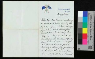 Brief an Nye vom 04.05.1893 auf Briefpapier des R.T.Y.C. "White Heather"