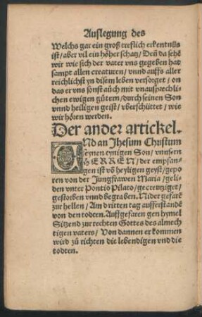 Der ander artickel.