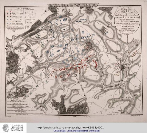 Plan du champ de bataille de Waterloo... dressé par W[illem] B[enjamin] Craan. Bruxelles [1816]