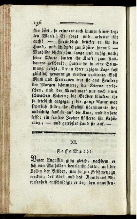 XI. Fasse Muth!