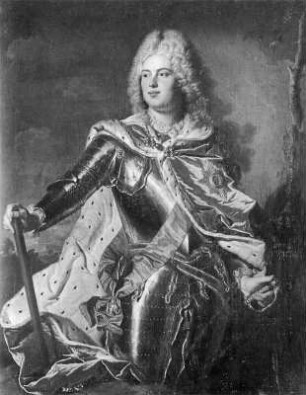 August III. als Kurprinz : Rigaud, Hyacinthe. August III. als Kurprinz. Leinwand; 145 x 112 cm. Vor 1733. Moritzburg: Schloss Moritzburg