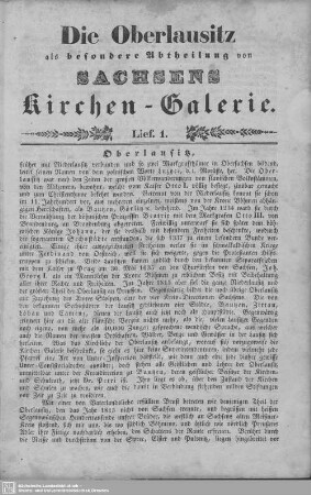 Oberlausitz, Jonsdorf, Spitzkunnersdorf : 1. Lieferung