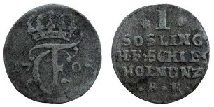 1 Sechsling, Hzgl. Schleswig-Holstein-Gottorpische Linie, Karl Friedrich (1702 - 1739)