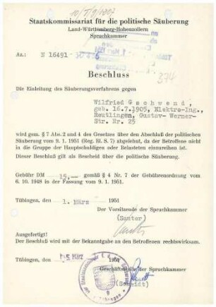 Gschwend, Wilfried