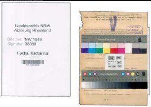 Entnazifizierung Katharina Fuchs , geb. 03.07.1906 ()