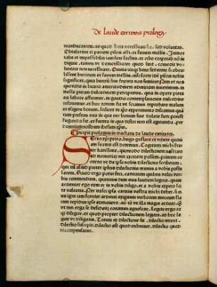 Incipit prologus in tractatu de laude caritatis. - Item de laude caritatis.