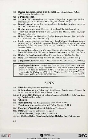 Zinn (Nr. 765-779)
