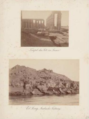oben: Tempel des Seti in Luxor in Ägypten unten: Arabische Festung El Serag in Ägypten