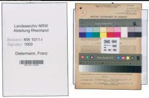 Entnazifizierung Franz Dietermann , geb. 19.04.1902 (Glaser)