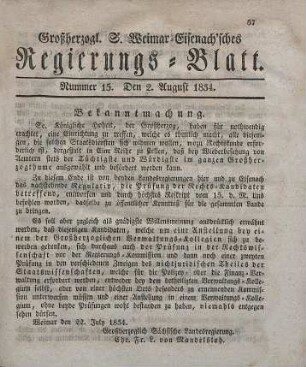Nr. 15 : 2. August 1834