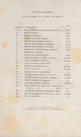 Avis au relieur pour le classement de la carte et des gravures