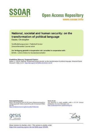National, societal and human security: on the transformation of political language