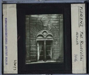 Florenz, Palazzo Rucellai : Detail, Fenster