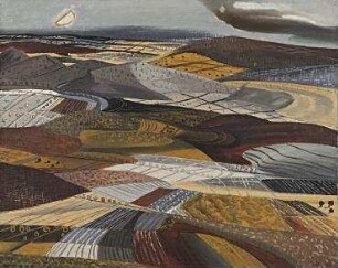 Weite Landschaft mit Mond