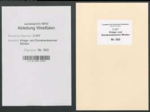 Amt Hausberge - Vogtei Gohfeld - Bauerschaft Obernbeck: Unterlagen der Revisionskommission