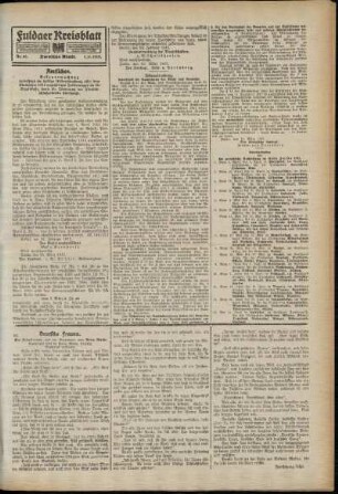 Zweite Ausgabe vom Donnerstag, den 01. April 1915.